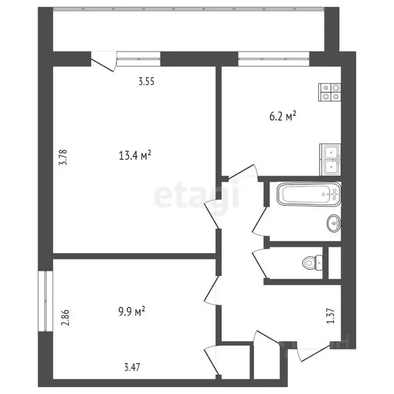 Комната Москва Уссурийская ул., 5К2 (23.3 м) - Фото 1