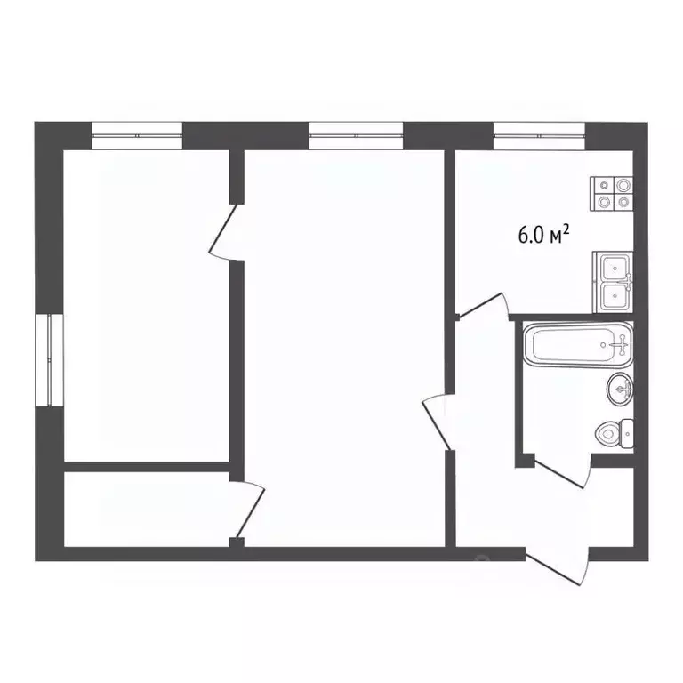 2-к кв. Костромская область, Кострома ул. Терешковой, 21 (41.5 м) - Фото 1