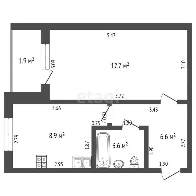 1-комнатная квартира: Саранск, Московская улица, 36 (37.1 м) - Фото 1