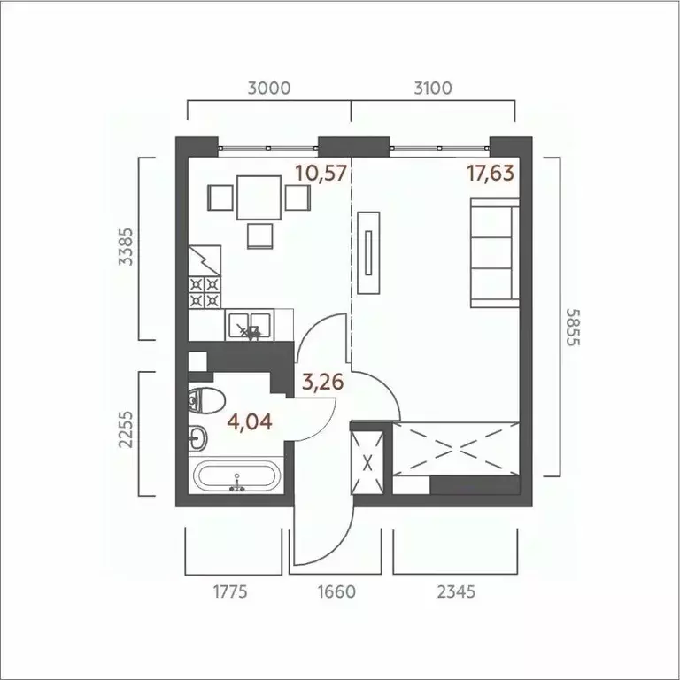 1-к кв. Иркутская область, Иркутск ул. 6-я Советская, 2 (35.5 м) - Фото 0