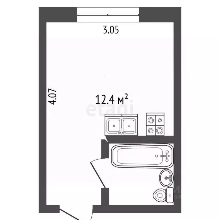 Студия Крым, Ялта ул. Дзержинского, 6 (12.4 м) - Фото 2