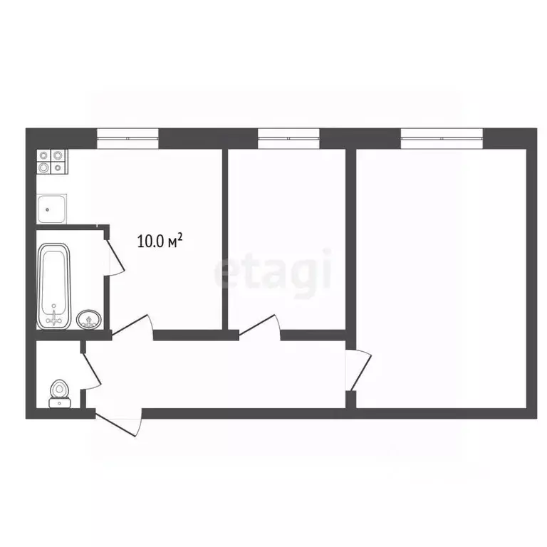 2-к кв. Тюменская область, с. Уват ул. Октябрьская, 48 (40.4 м) - Фото 2