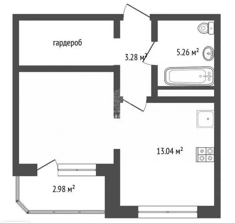 1-комнатная квартира: Патрушева, улица Михаила Лермонтова, 5/1 (39.7 ... - Фото 1