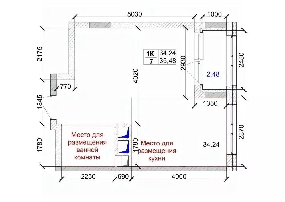 1-к кв. Кемеровская область, Кемерово ул. Дружбы, 9 (35.48 м) - Фото 0
