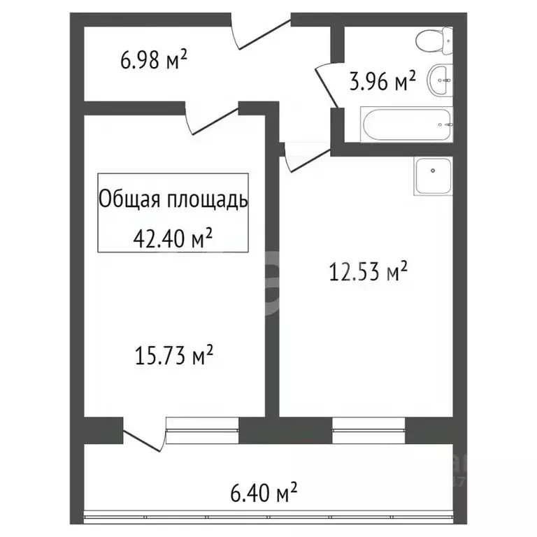 1-к кв. Новосибирская область, Новосибирск ул. Юности, 1 (39.0 м) - Фото 0