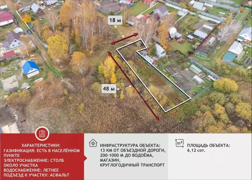 Участок в Тюменская область, Нижнетавдинский муниципальный округ, ... - Фото 1