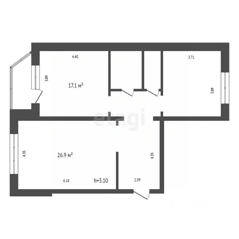 2-к кв. Красноярский край, Красноярск ул. Елены Стасовой, 25 (81.9 м) - Фото 1