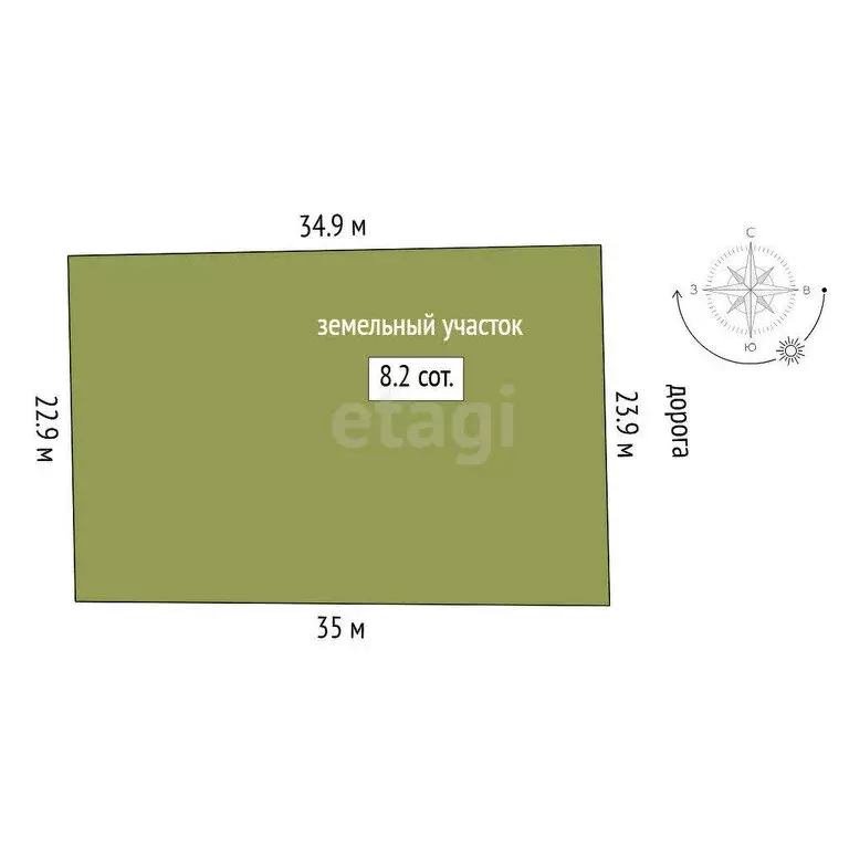 Участок в Тюменский муниципальный округ, село Горьковка (8.18 м) - Фото 1