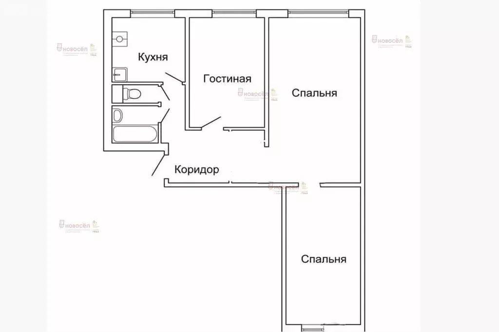 3-комнатная квартира: Верхняя Пышма, улица Огнеупорщиков, 12 (59.2 м) - Фото 0