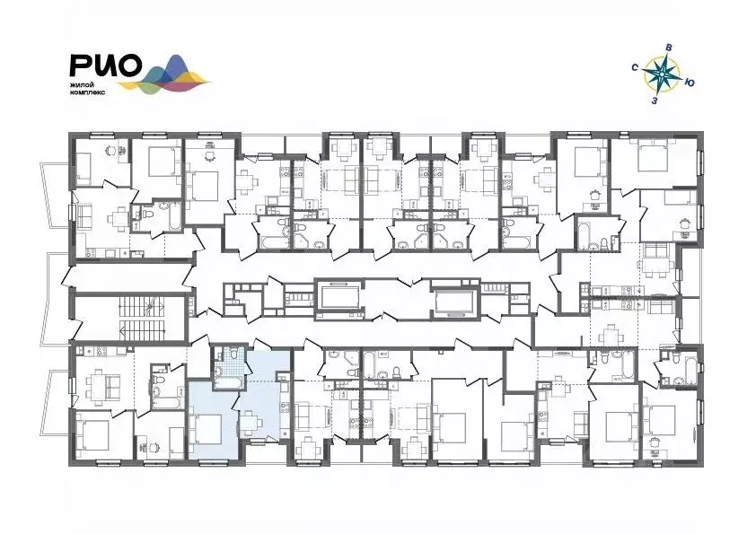 1-к кв. Удмуртия, Ижевск Воткинский жилрайон, Рио жилой комплекс, 2 ... - Фото 2