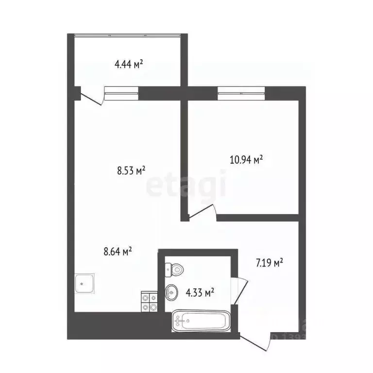 1-к кв. Тюменская область, Тюмень ул. Парада Победы, 17 (39.6 м) - Фото 1