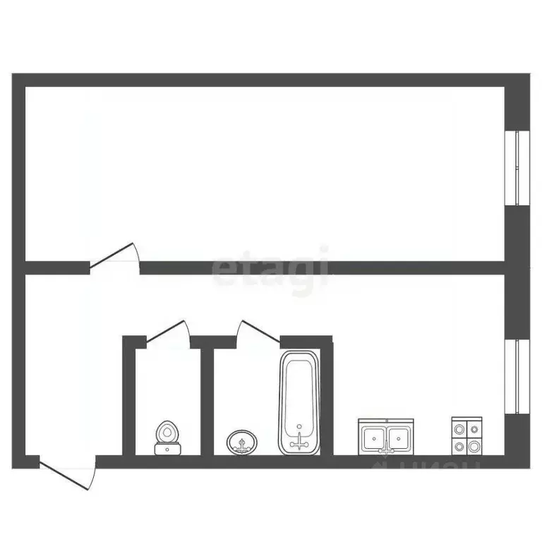1-к кв. Московская область, Клин ул. Ленина, 37 (32.1 м) - Фото 1