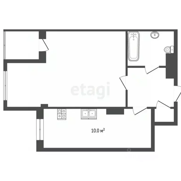 1-к кв. Севастополь просп. Античный, 10 (52.0 м) - Фото 2