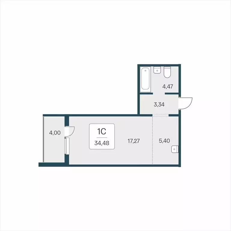 Квартира-студия: Новосибирск, Кедровая улица, 80/4 (34.48 м) - Фото 0