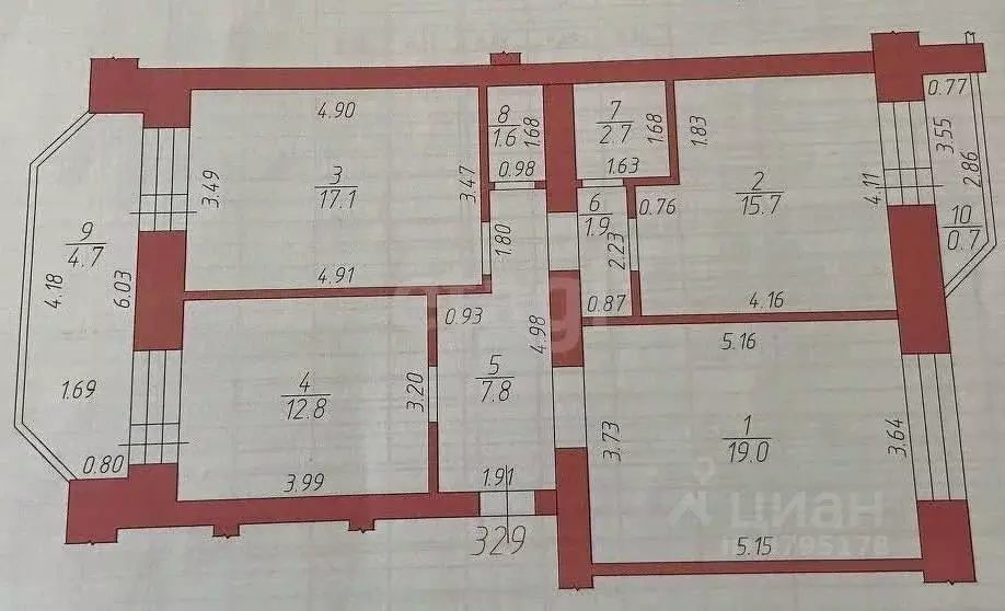 3-к кв. Татарстан, Казань просп. Ямашева, 101 (85.0 м) - Фото 2