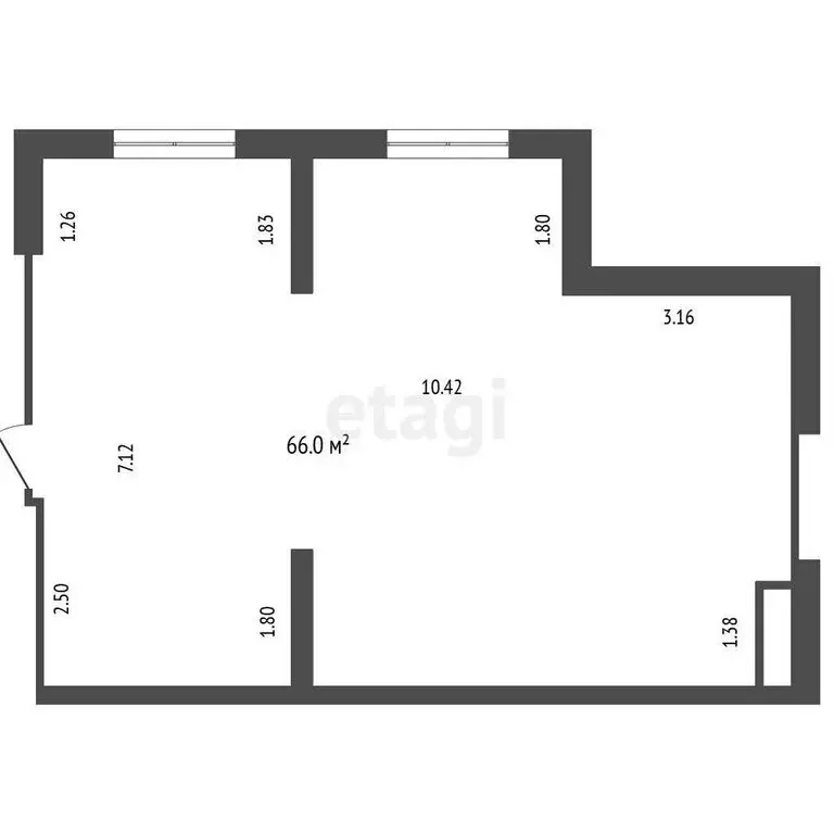 Офис (66 м) - Фото 1