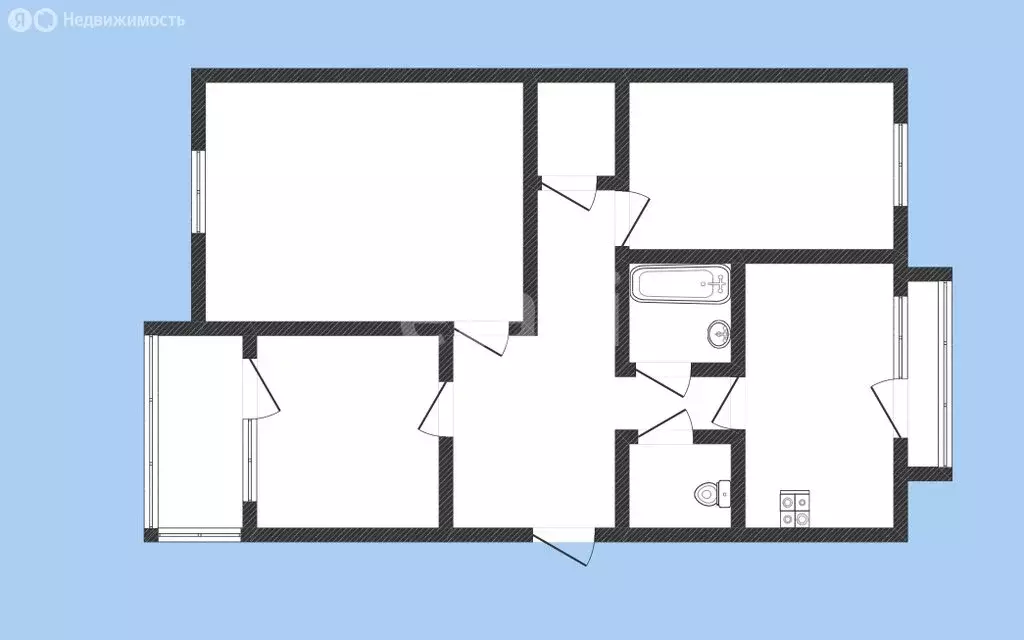 3-комнатная квартира: Черкесск, улица Некрасова, 3А (67.7 м) - Фото 1