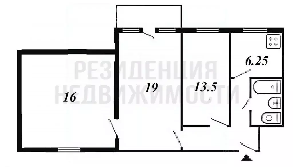 3-к кв. Самарская область, Самара Революционная ул., 147 (63.5 м) - Фото 1