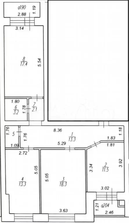 3-к. квартира, 81 м, 6/10 эт. - Фото 0