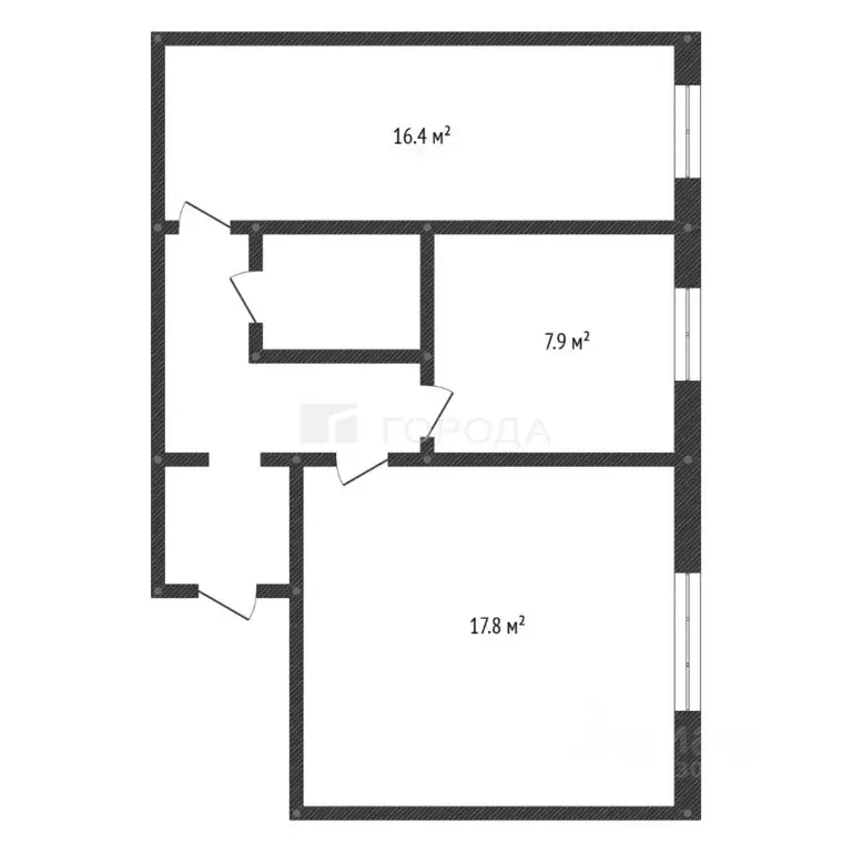 2-к кв. Кемеровская область, Новокузнецк Новобайдаевский мкр, ул. ... - Фото 2
