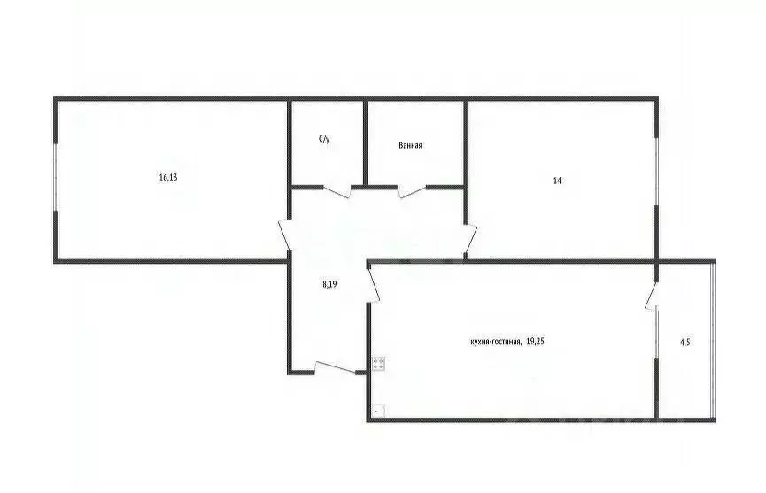 3-к кв. Курская область, Курск ул. Энгельса, 115/5 (67.11 м) - Фото 2