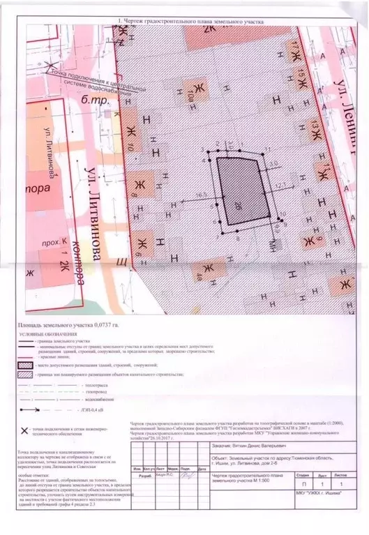 Участок в Тюменская область, Ишим ул. Литвинова, 2А (7.0 сот.) - Фото 0