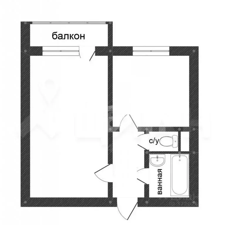 1-к кв. Белгородская область, Белгород бул. Юности (32.0 м) - Фото 2