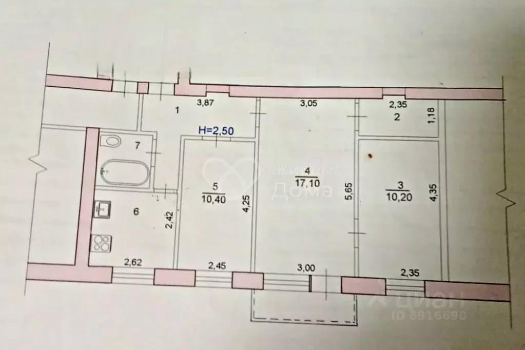 3-к кв. Волгоградская область, Волгоград Электролесовская ул., 5А ... - Фото 2