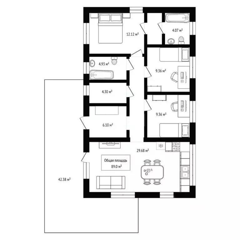 Дом в Новосибирская область, Бердск ул. Зимняя, 1 (89 м) - Фото 2