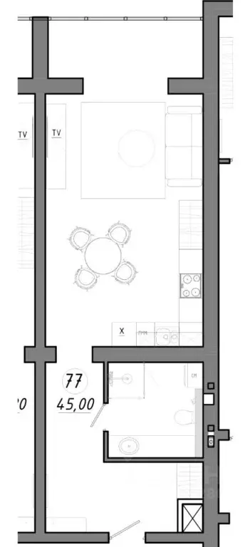 1-к кв. Калининградская область, Светлогорск Олимпийский бул., 3 (45.0 ... - Фото 1