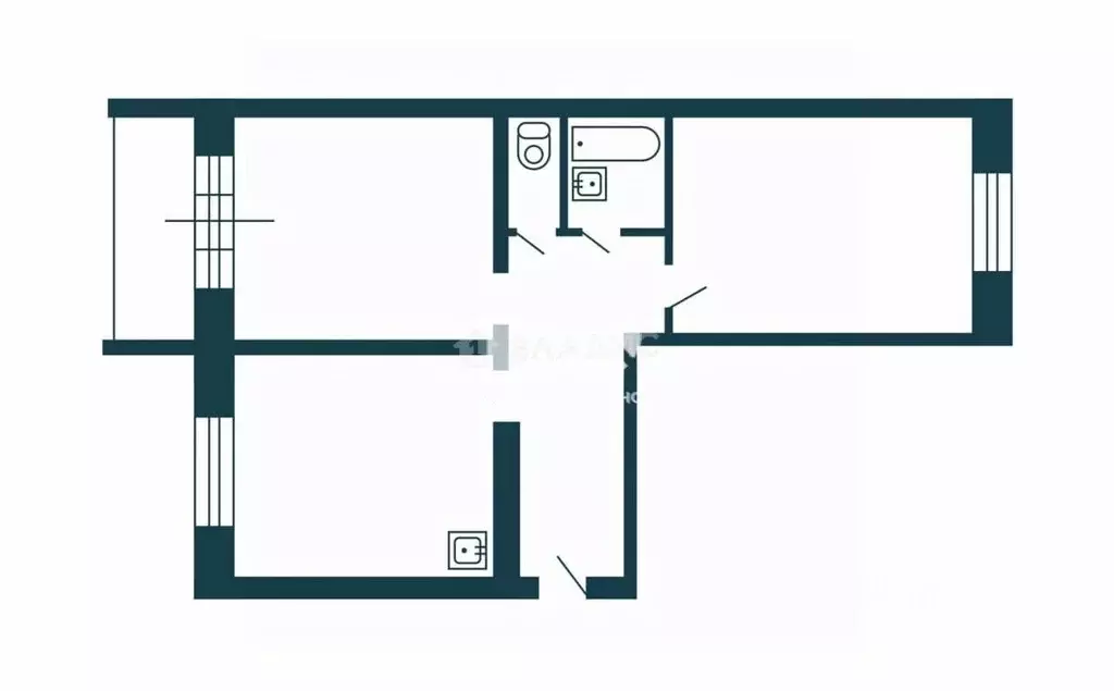 2-к кв. Новосибирская область, Бердск Северный мкр, 19 (64.0 м) - Фото 2