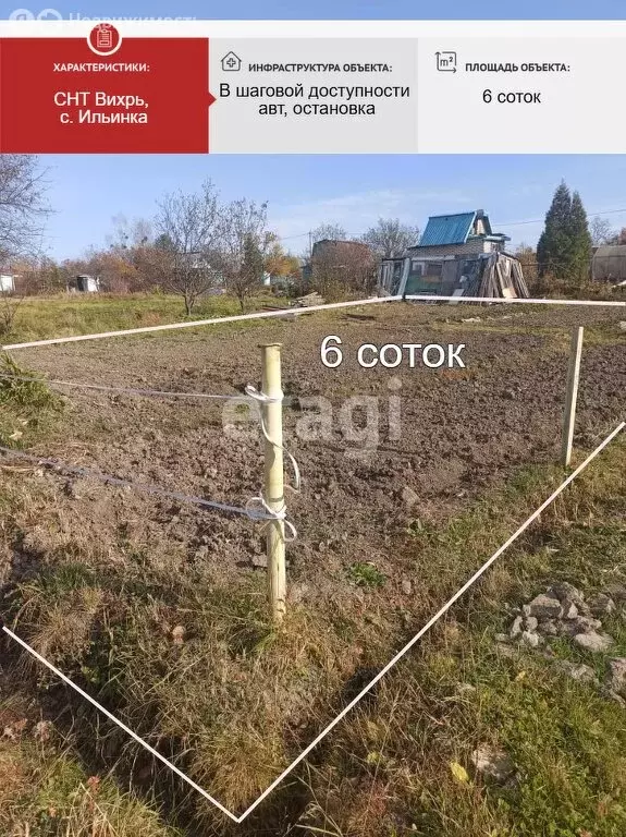 Участок в Хабаровский район, СНТ Вихрь (6 м) - Фото 1