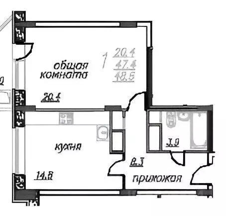 1-к кв. Московская область, Ногинск Богородский городской округ, ул. ... - Фото 1