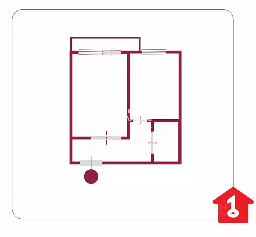 1-к кв. Омская область, Омск ул. 11-я Ремесленная, 25 (37.9 м) - Фото 2