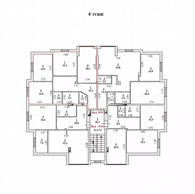 3-к. квартира, 93 м, 4/4 эт. - Фото 1