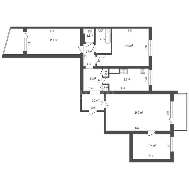 4-комнатная квартира: Краснодар, Симферопольская улица, 18 (78.5 м) - Фото 0