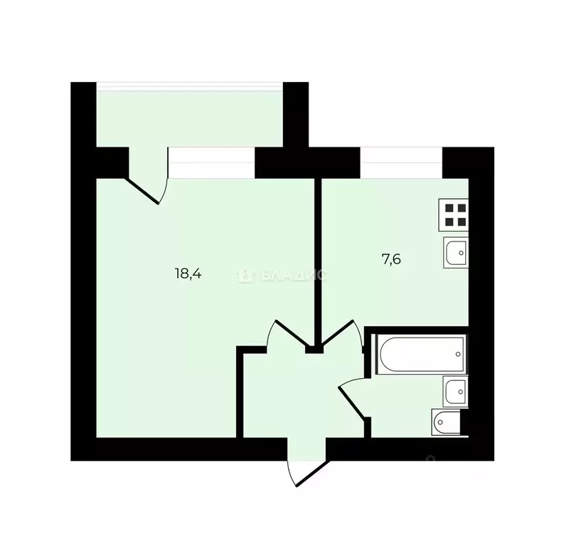 1-к кв. Московская область, Пушкинский городской округ, Лесной пгт, ... - Фото 2