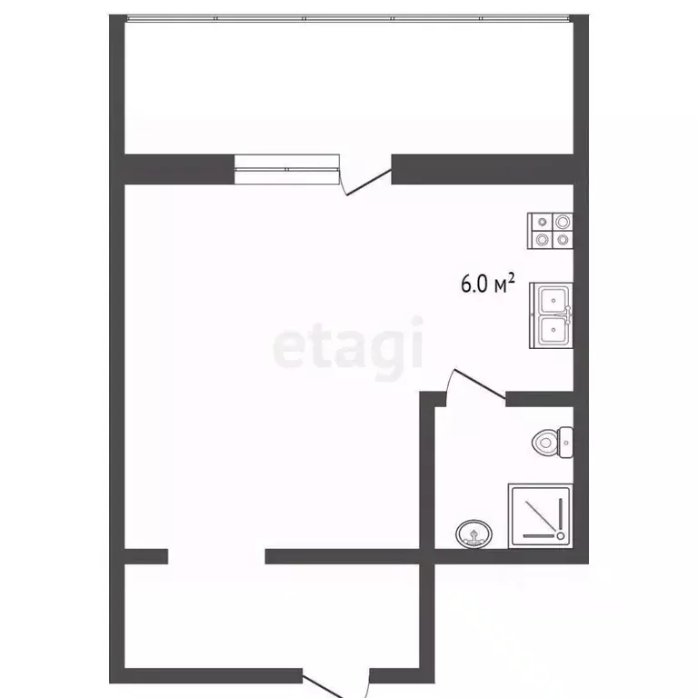 Студия Ростовская область, Ростов-на-Дону ул. Шаповалова, 1Гс2 (25.5 ... - Фото 2