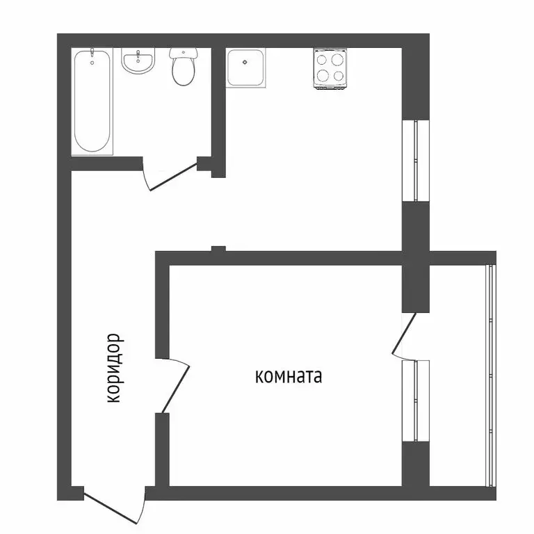 1-комнатная квартира: Омск, улица Дмитриева, 11 (37.2 м) - Фото 0