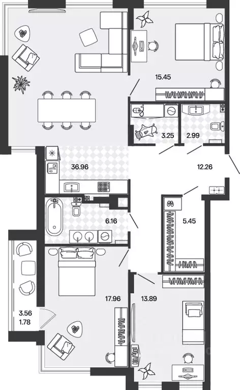 3-к кв. Калининградская область, Гурьевский муниципальный округ, пос. ... - Фото 1