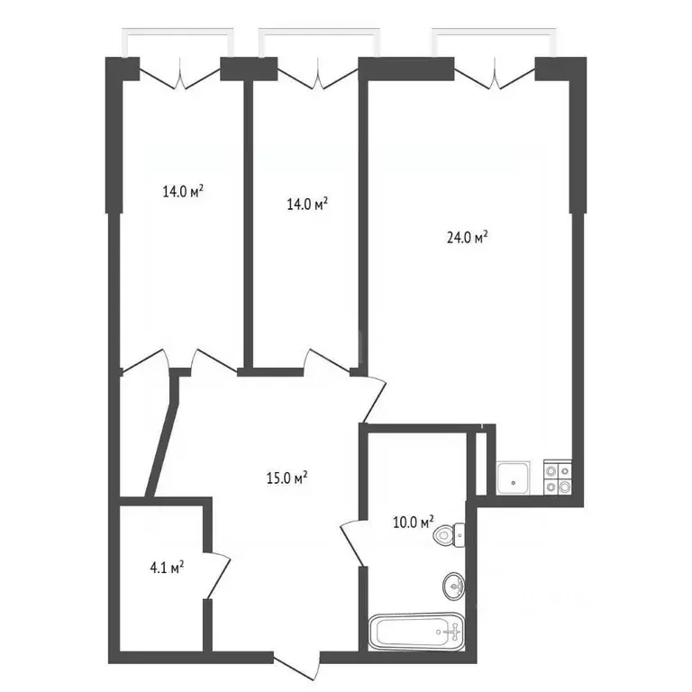 3-к кв. Московская область, Дмитров ул. Спасская, 6А (87.0 м) - Фото 2