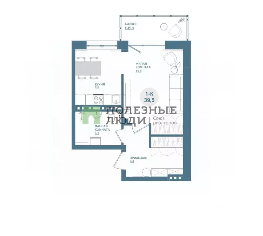 1-к кв. Красноярский край, Красноярск Свердловская ул. (39.5 м) - Фото 2