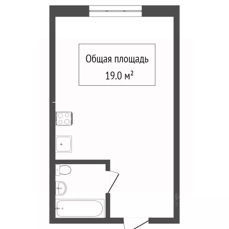 Студия Томская область, Томск Черемошники мкр, ул. Героев Чубаровцев, ... - Фото 1