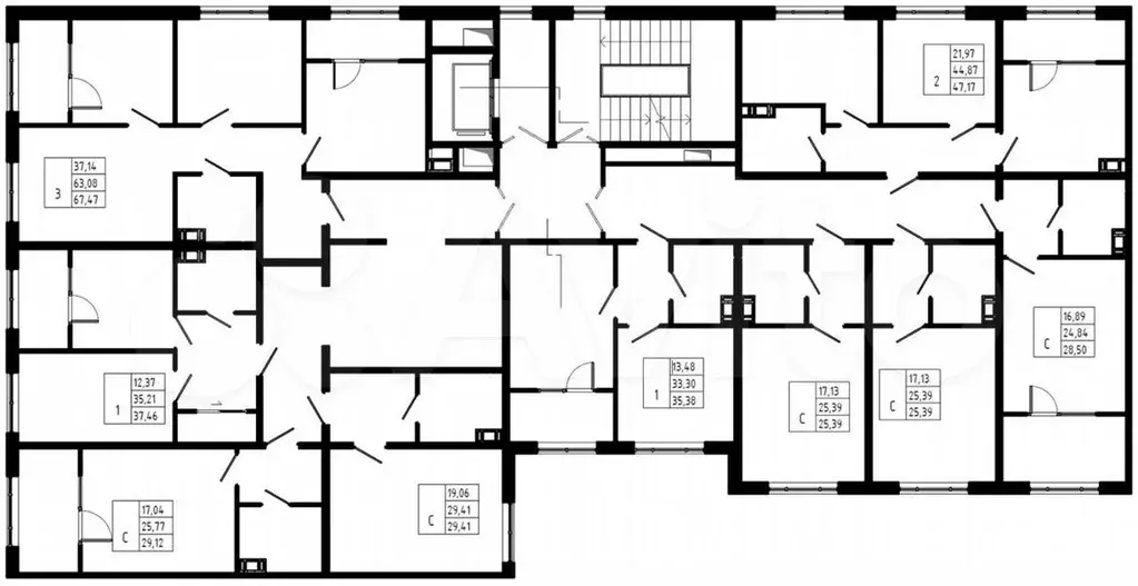 Квартира-студия, 29,4м, 3/8эт. - Фото 1