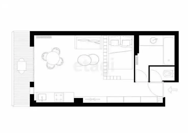 Квартира-студия: Краснодар, Московская улица, 131к2 (32.5 м) - Фото 0
