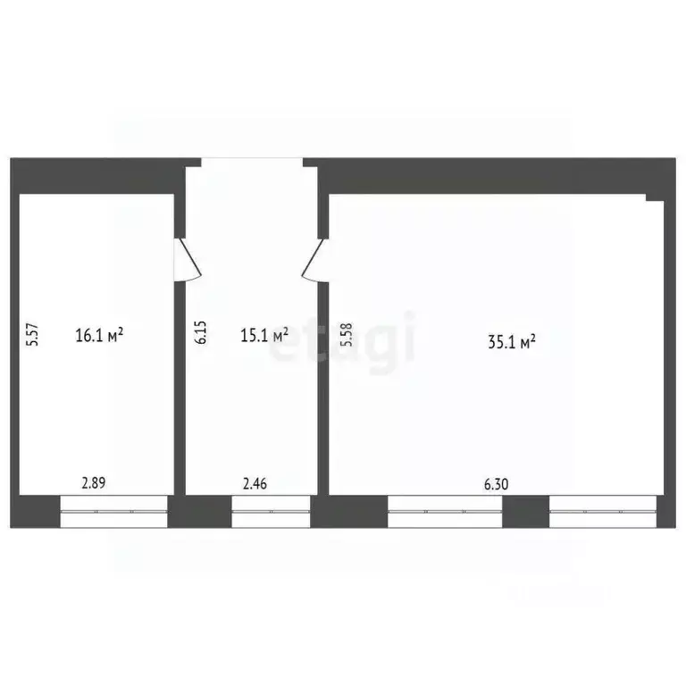 Офис в Тюменская область, Тюмень ул. Пермякова, 1 (66 м) - Фото 2