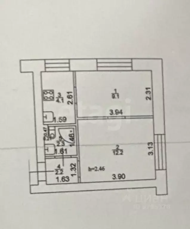 2-к кв. Татарстан, Казань Юбилейная ул., 11 (31.1 м) - Фото 2