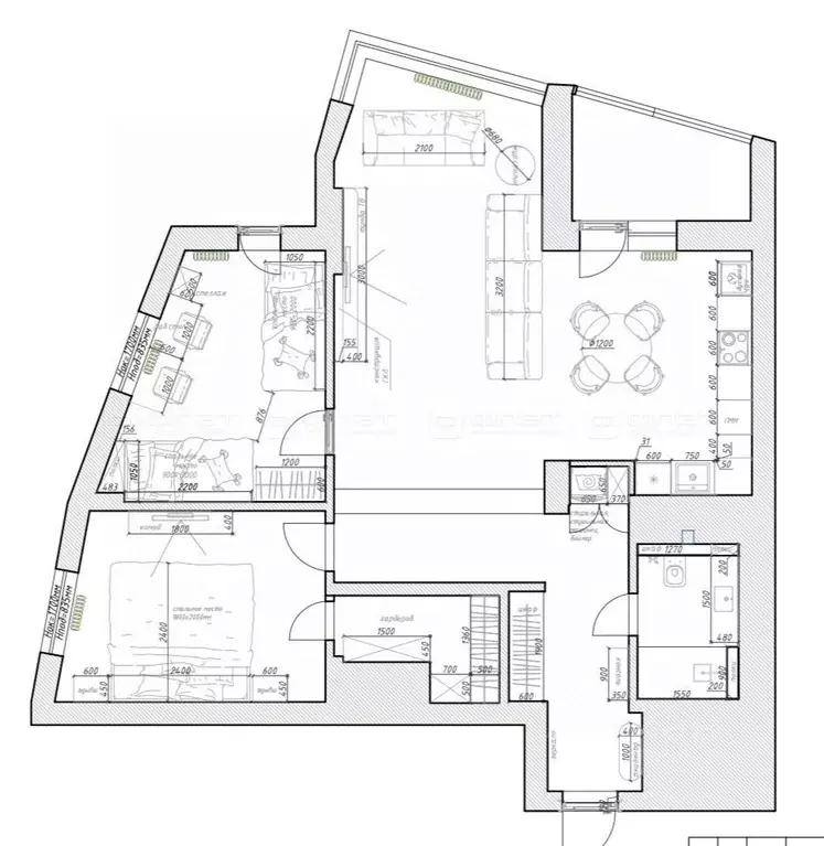 4-к кв. Татарстан, Казань ул. Оренбургский Тракт, 24А (92.7 м) - Фото 2
