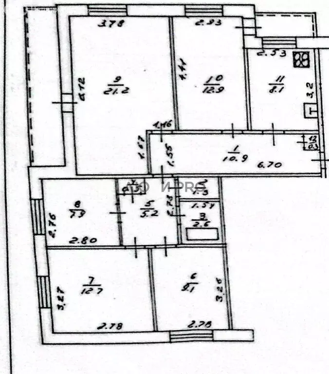 1к в 5-комнатной квартире (12.7 м) - Фото 1