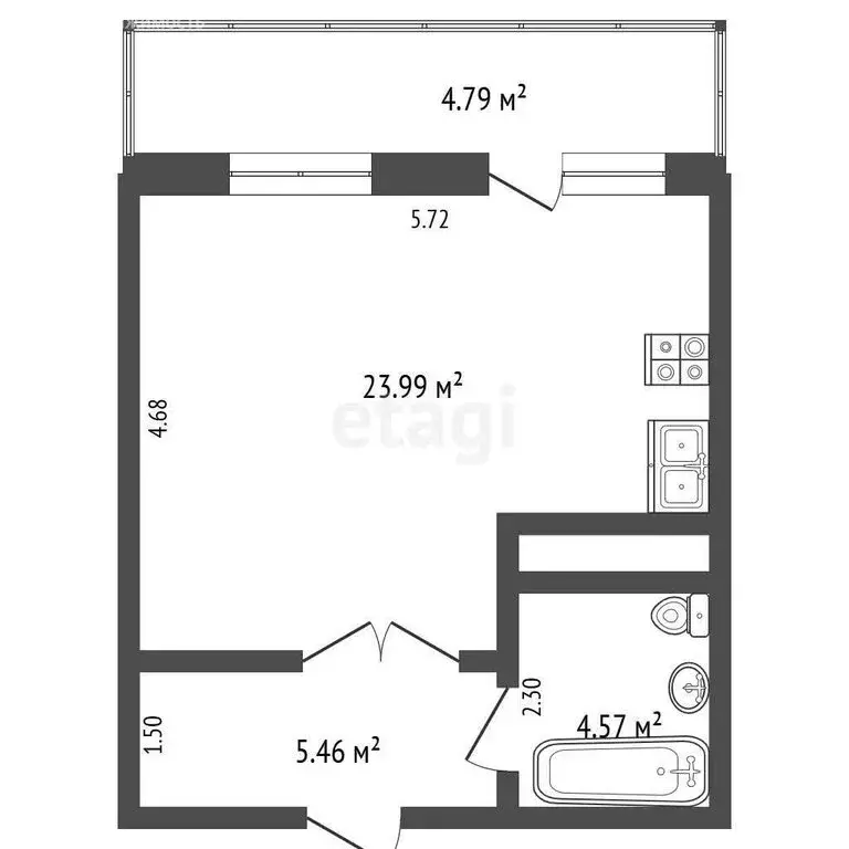 Квартира-студия: Самара, проспект Карла Маркса, 4Б (38 м) - Фото 0